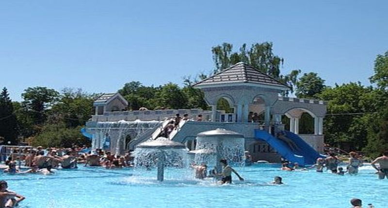 Hungary Eger spa park and thermal baths